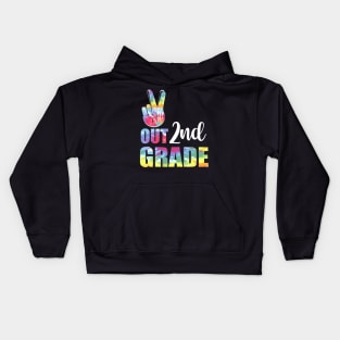 Peace out 2nd grade end of school l. Last day of school. Summer break Kids Hoodie